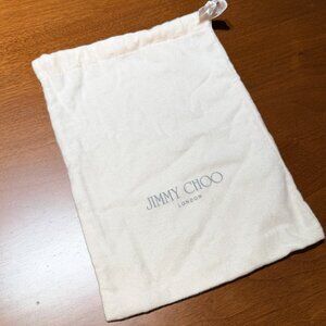 Jimmy Choo London Drawstring Dust Bags Beige - Shoe Cotton Storage